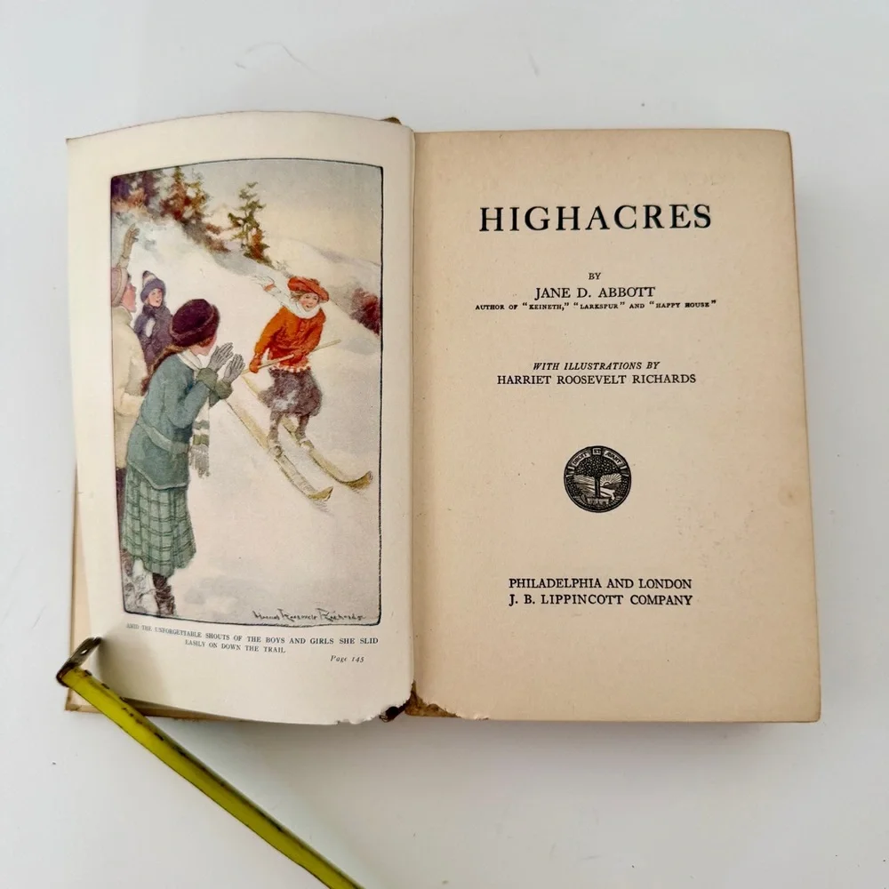 1920 Highacres By Jane D. Abbott,‎ Antique Hardcover Book